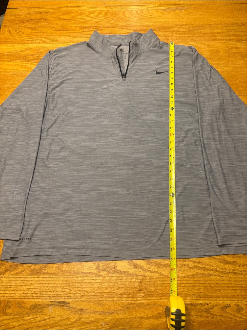 Nike Men’s 3XL Heather Gray Quarter-Zip Pullover - Picture 5 of 7